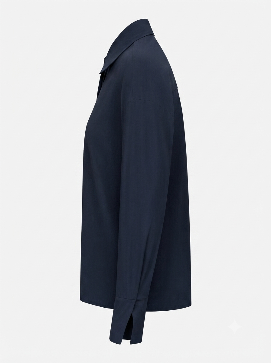 Modern Stretch Blouse – Navy