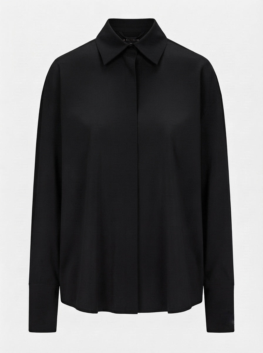 Modern Stretch Blouse – Black