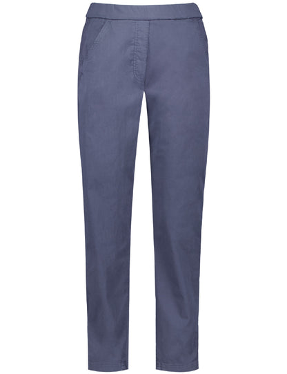 Pull-on Cotton Pant — Navy - GERRY WEBER