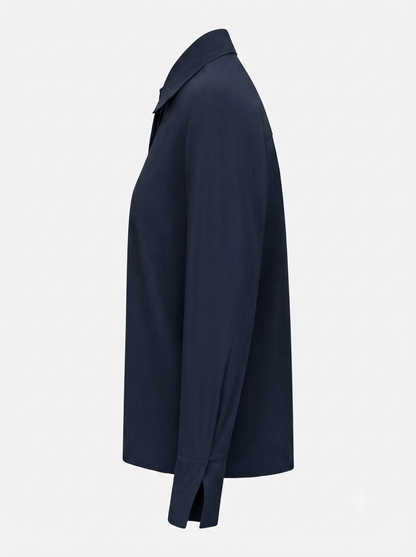 Modern Stretch Blouse – Navy