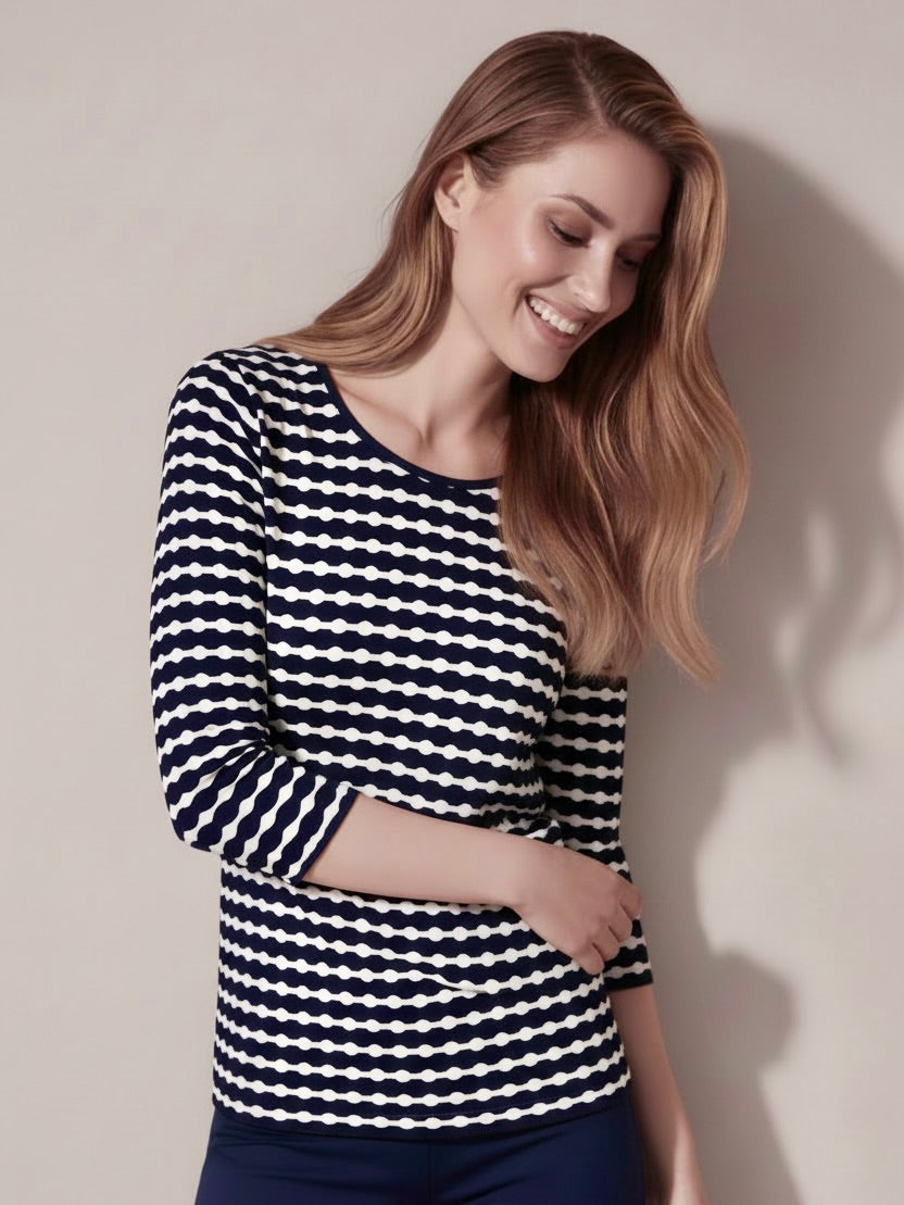 NEW Textured Top – Navy - GERRY WEBER