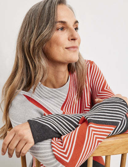 Pullover with a Graphic Pattern - GERRY WEBER