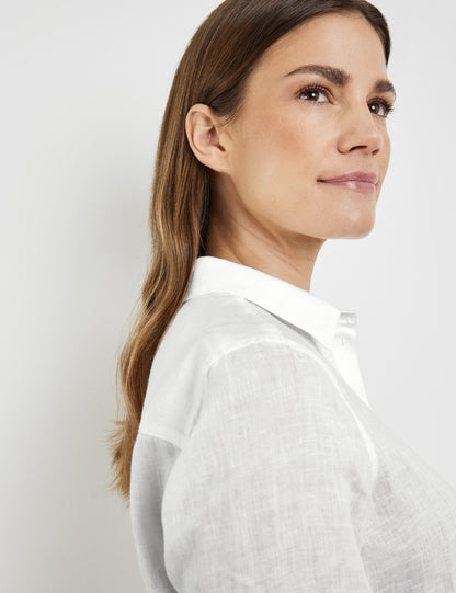 Linen Blouse with Side Slits - GERRY WEBER