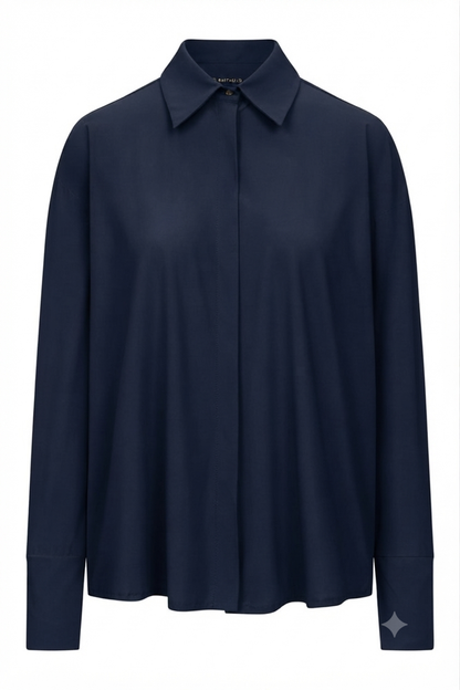 Modern Stretch Blouse – Navy