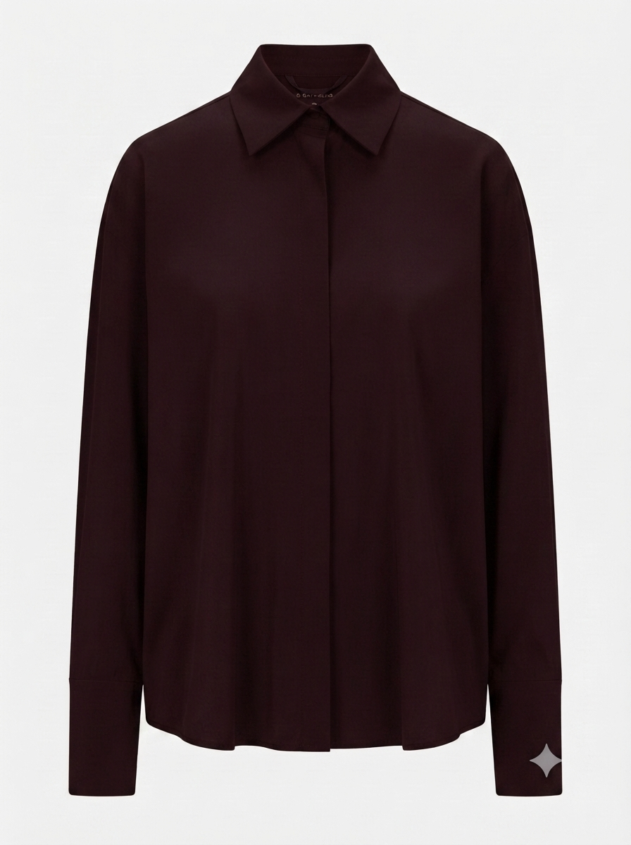 Modern Stretch Blouse – Merlot