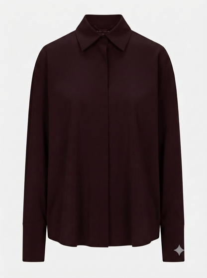 Modern Stretch Blouse – Merlot