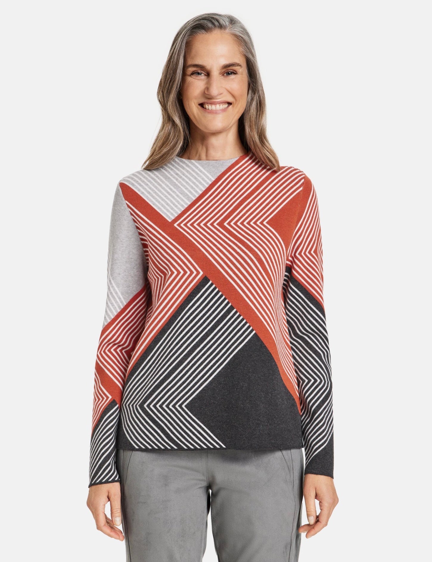 Pullover with a Graphic Pattern - GERRY WEBER