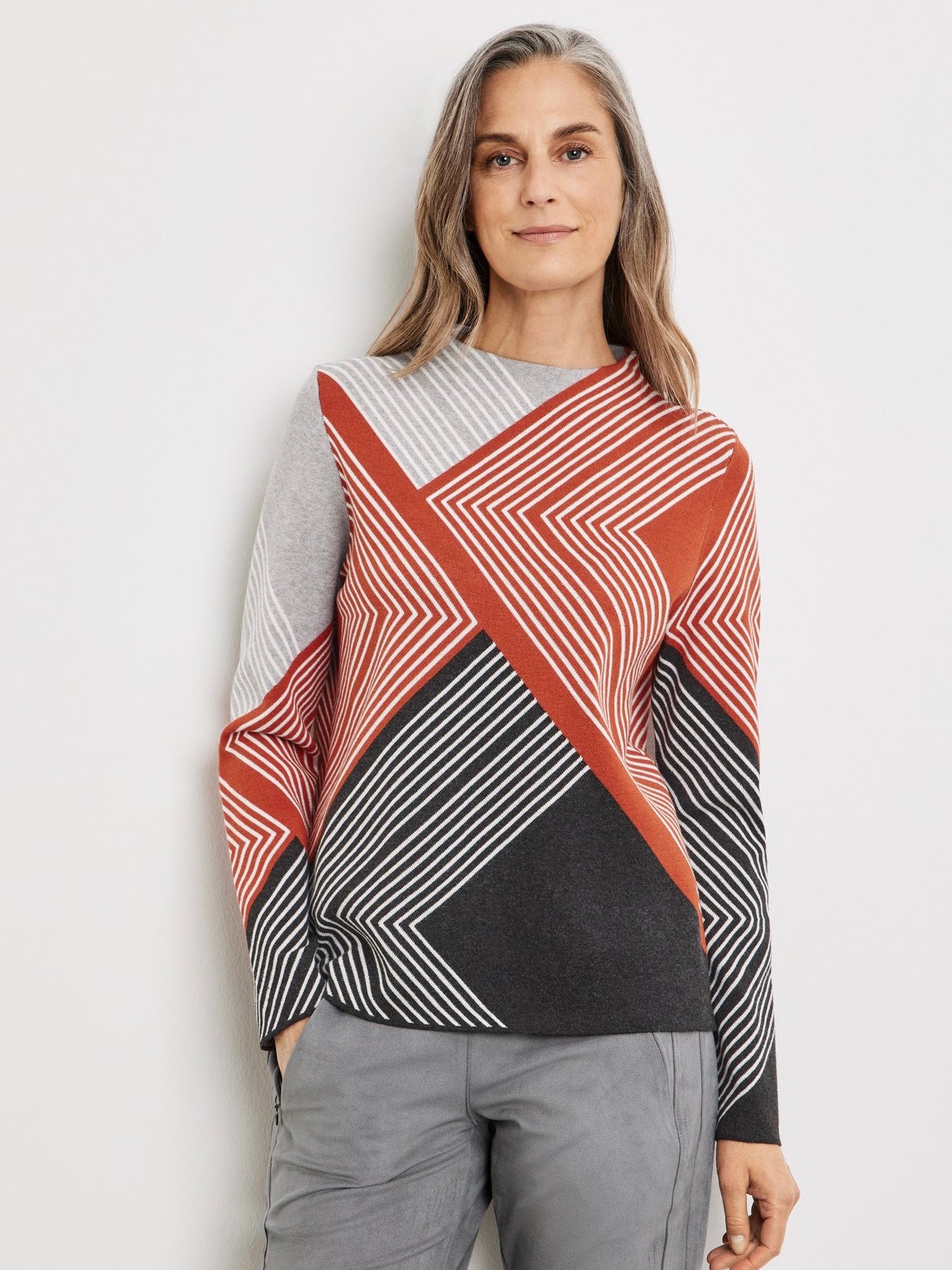 Pullover with a Graphic Pattern - GERRY WEBER