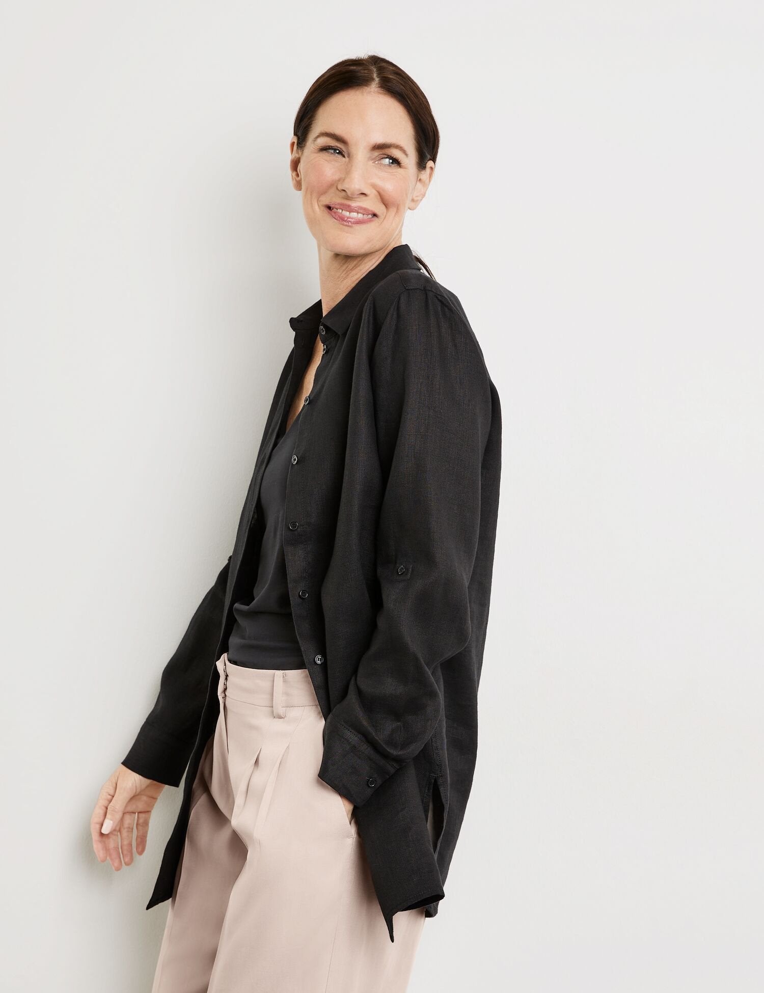 Linen Blouse with Side Slits - GERRY WEBER