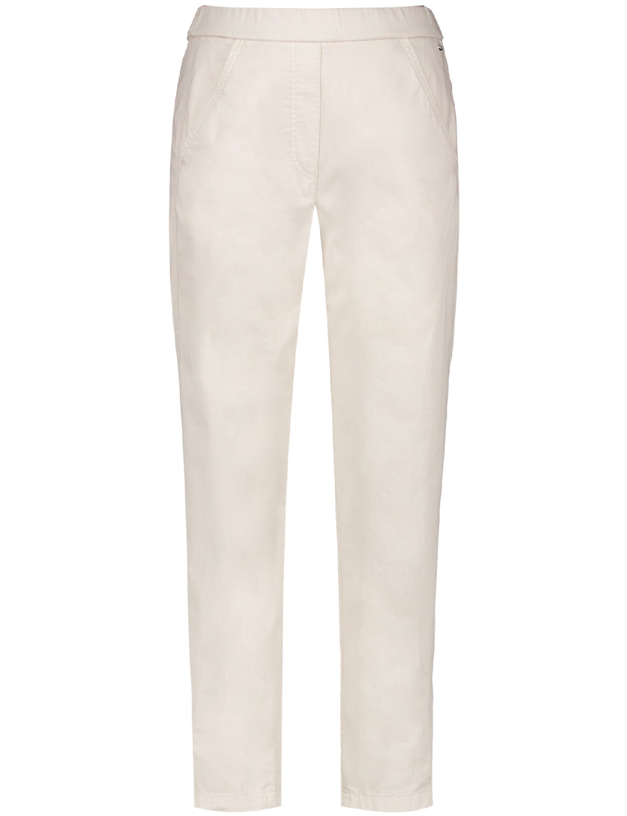 Pull-on Cotton Pant — Beige - GERRY WEBER