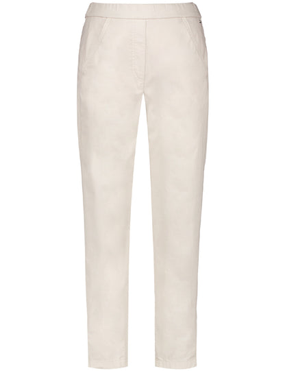Pull-on Cotton Pant — Beige - GERRY WEBER