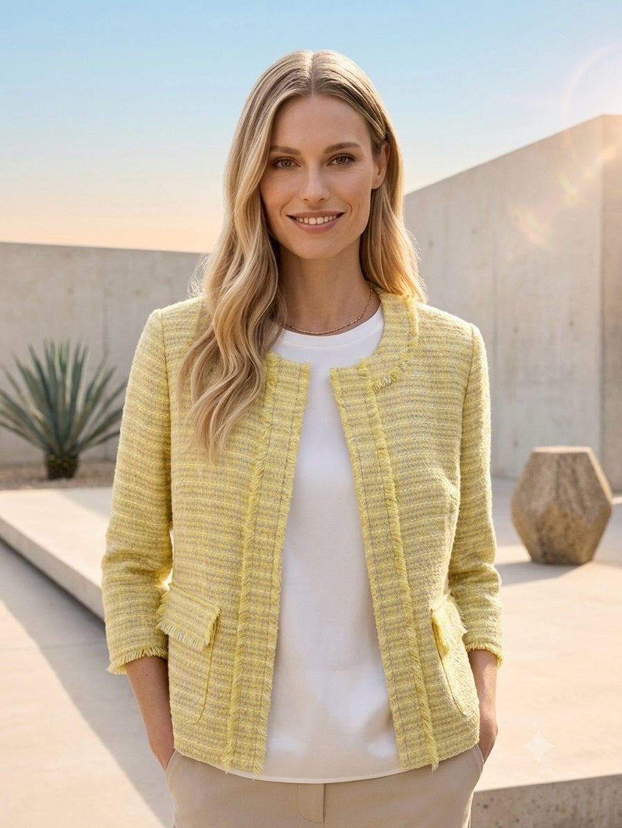 NEW Jacket with Fringe Edges