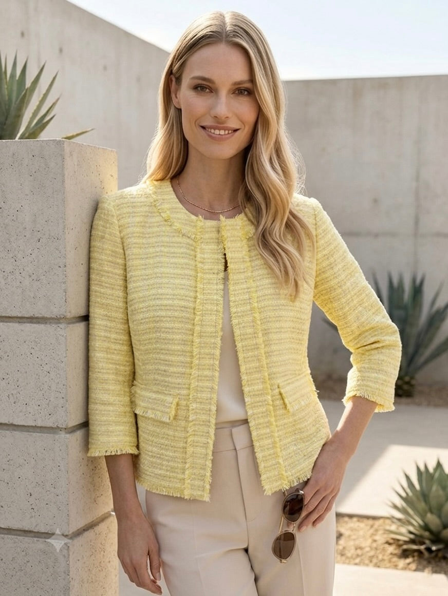 NEW Jacket with Fringe Edges