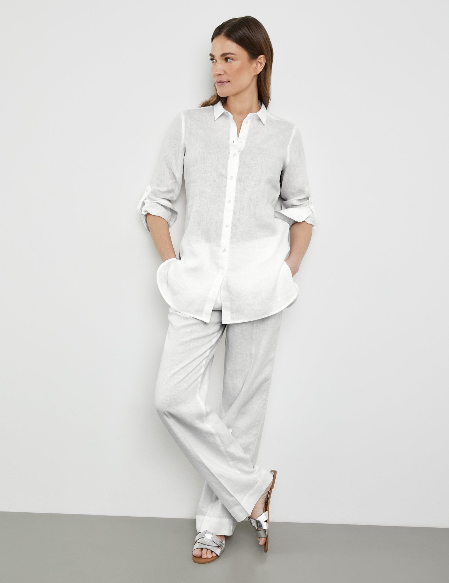 Linen Blouse with Side Slits - GERRY WEBER