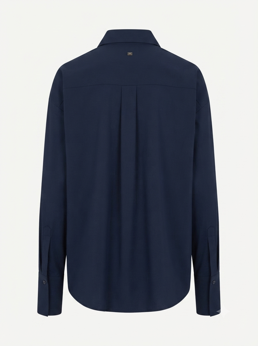Modern Stretch Blouse – Navy