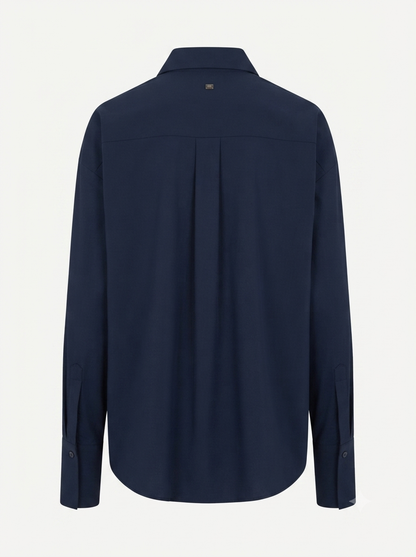 Modern Stretch Blouse – Navy