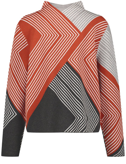 Pullover with a Graphic Pattern - GERRY WEBER