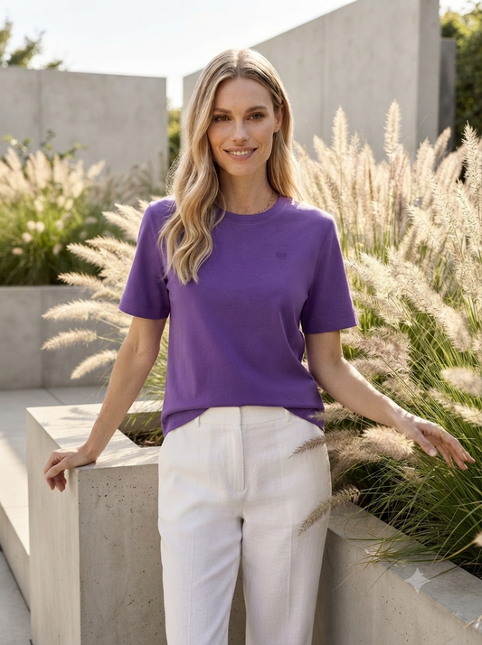 Cotton T-shirt - Purple