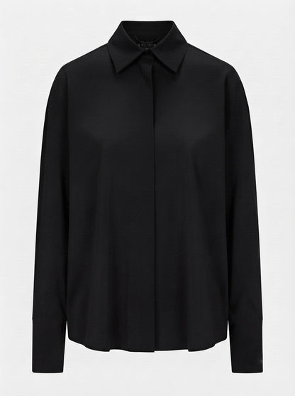 Modern Stretch Blouse – Black