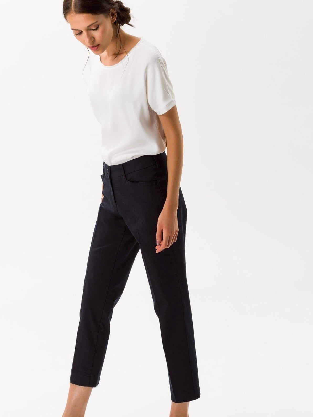 Brax Cotton Pant (Navy) - GERRY WEBER
