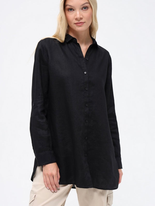 Linen Blouse with Side Slits - GERRY WEBER