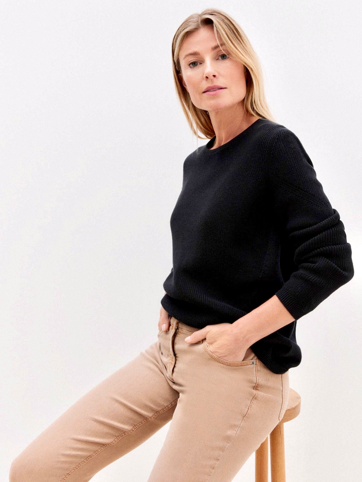 Cotton Pullover – Black