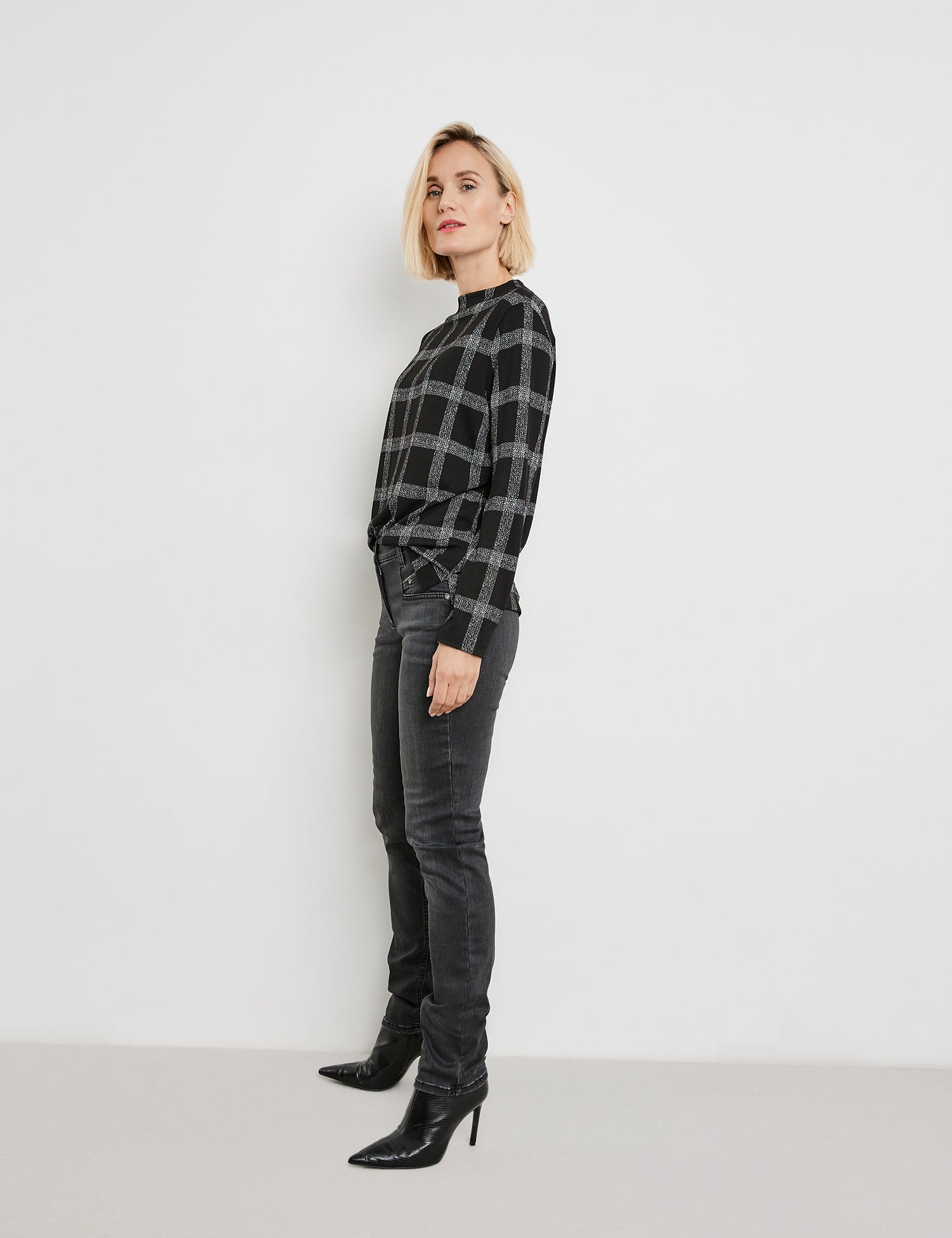 Pullover with Windowpane Checks - GERRY WEBER